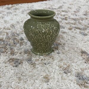 Longaberger Olive Green Textured Vase